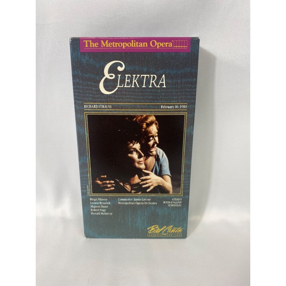 Vintage Electra The Metropolitan Opra VHS Tape Richard Strauss 1980
